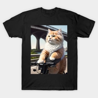 Cat on a Bicycle T-Shirt